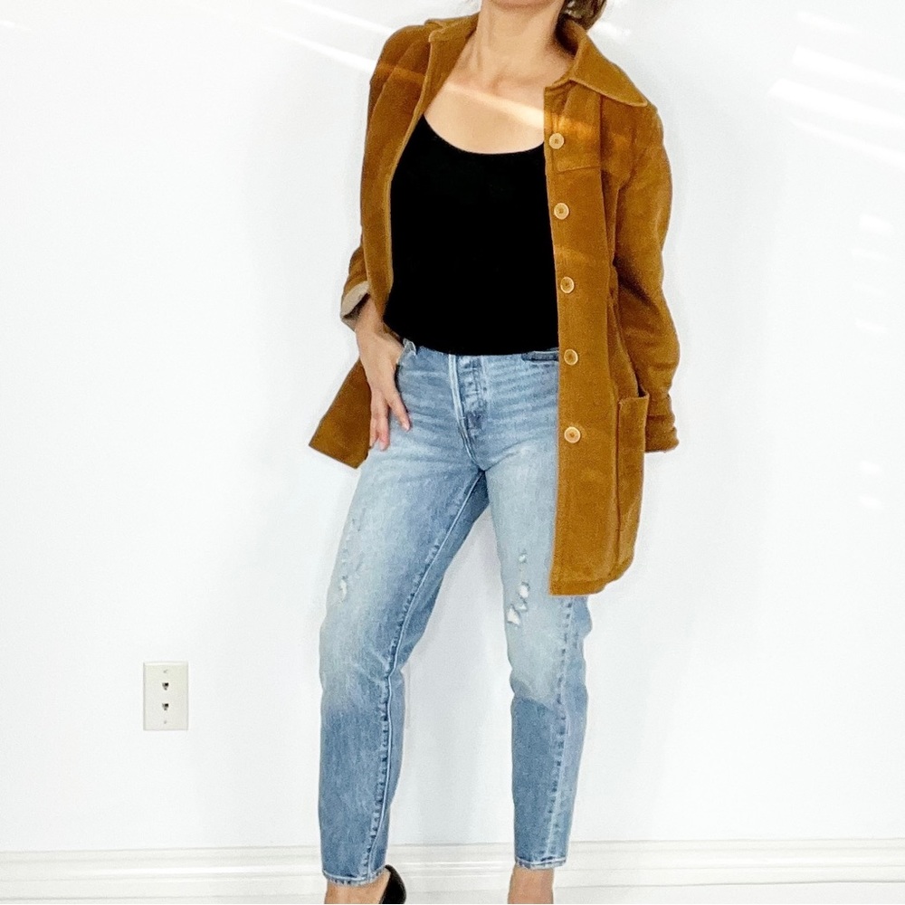 Vintage 90s Sherpa Lining Relax Shirt Jacket